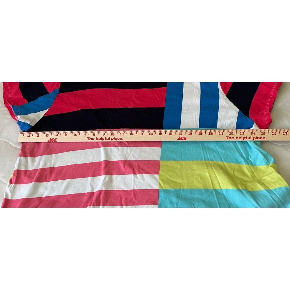 Westbound Woman Pullover Short Sleeve Blouse 3X Block Colors, Stripes - Picture 6 of 9